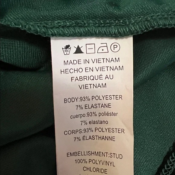 Michael Kors Dark Green velvet blouse size L - Picture 5 of 12